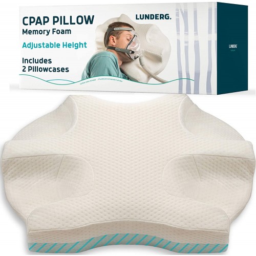 Adjustable CPAP Memory Foam Pillow by Lunderg